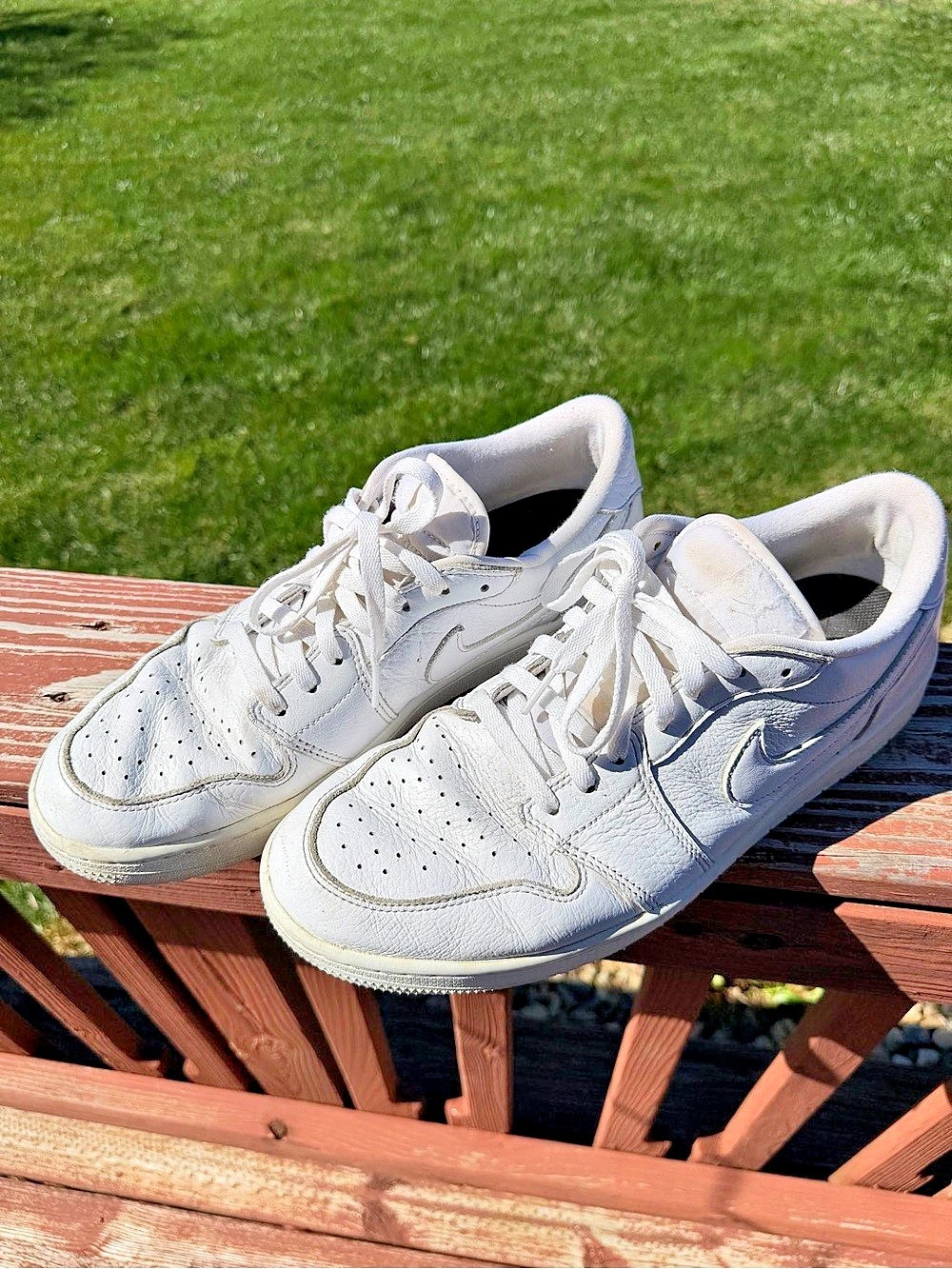 Nike Jordan 1 Golf Low White Sneakers Size 13